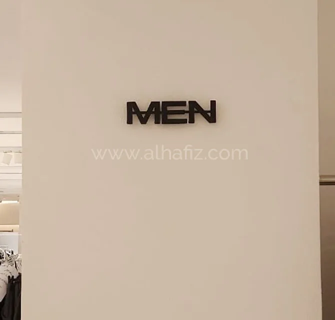 3D Men's Restroom Wall Letters