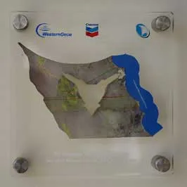 Acrylic Standoff Sign - Map