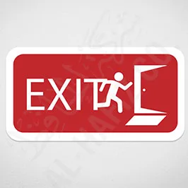 Exit Sign with Running Figure