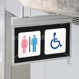 Hanging Restroom & Accessibility Sign