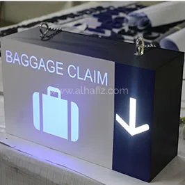 Illuminated Baggage Claim Sign