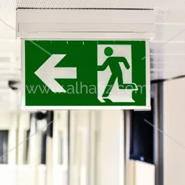 Illuminated Emergency Exit Sign with Arrow