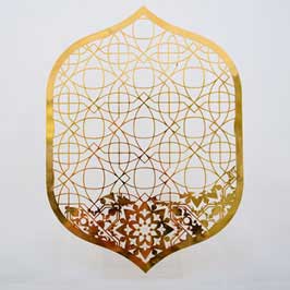 Laser Engraved Metallic Shield (Golden)