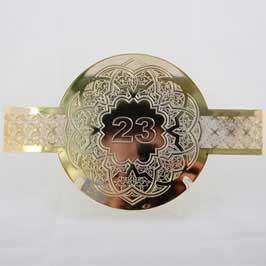 Laser Engraved Shield - Golden
