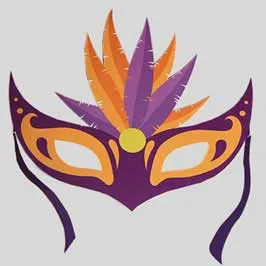 Printed & Die-Cut Paper Mask - Exotic Bird