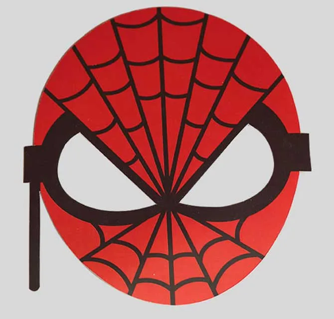 قناع ورق مطبوع مـع داي كت Die Cut ـ سبايدرمان