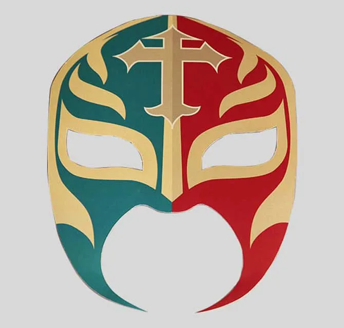 Printed & Die-Cut Paper Mask - Wrestler