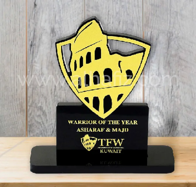 Shield-Shaped Acrylic Award – Warrior of the Year