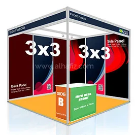 3x3 Shell Scheme Event Booth 