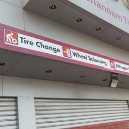 Sticker on Iron Frame Sign board
