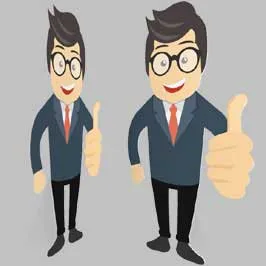 Styrofoam Standee with Sticker - Thumbs Up Man