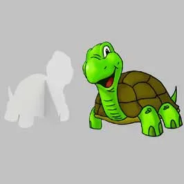 Styrofoam Standee with Sticker - Turtle