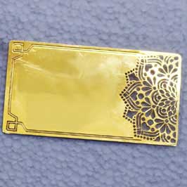 Laser Cut Brass Business Card