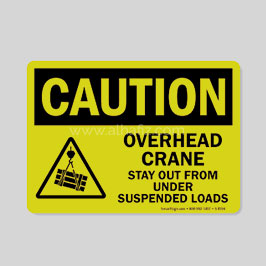 Stay out Suspended Load sticker Stay out Suspended Load sticker
