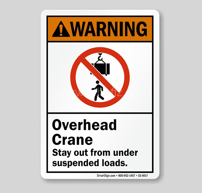 Under Suspended Loads Symbol Signage