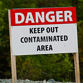 Danger Contaminated Area Signage Danger Contaminated Area Signage