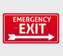 Emergency Exit Wall Signage 