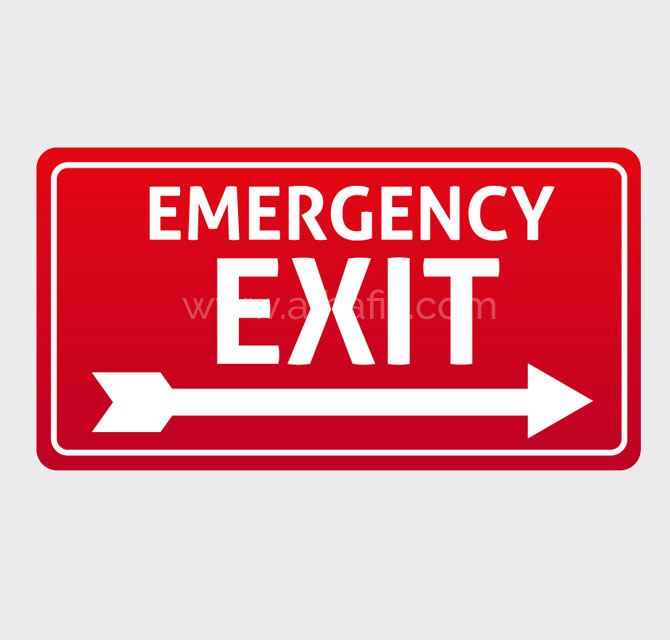 Emergency Exit Wall Signage 