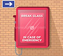 Break Glass Cutout Sticker For Glass
