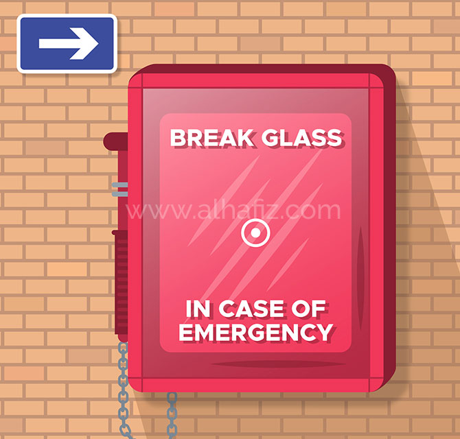 Break Glass Cutout Sticker For Glass