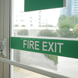 Fire Exit Glass Sticker Fire Exit Glass Sticker